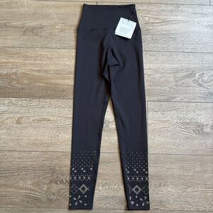 Beach Riot Black Leggings with Silver Accents